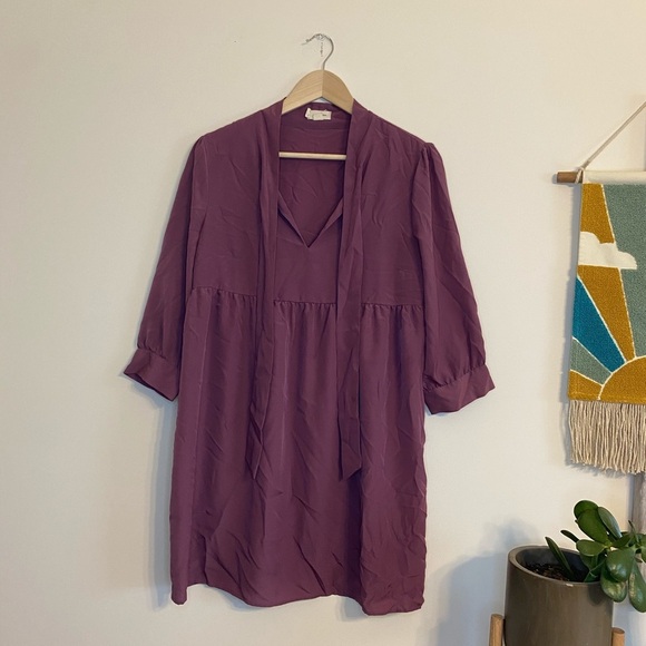 Urban Outfitters Mauve Long Sleeve Dress - Picture 5 of 5